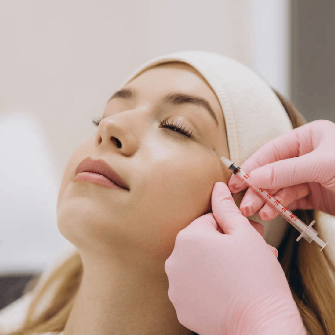 Woman receiving peptide therapy treatment